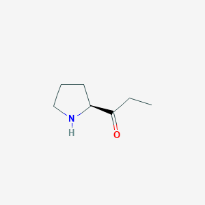 molecular formula C7H13NO B13239817 1-[(2S)-pyrrolidin-2-yl]propan-1-one 