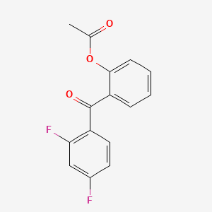 molecular formula C15H10F2O3 B1323982 2-乙酰氧基-2',4'-二氟苯甲酮 CAS No. 890098-66-5