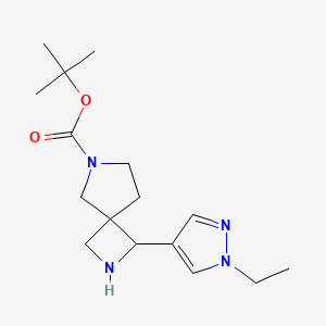 tert-Butyl 1-(1-ethyl-1H-pyrazol-4-yl)-2,6-diazaspiro[3.4]octane-6-carboxylate