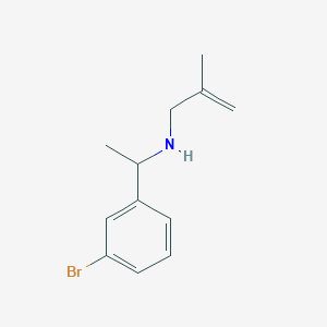 molecular formula C12H16BrN B13239863 [1-(3-Bromophenyl)ethyl](2-methylprop-2-en-1-yl)amine 