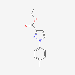 molecular formula C13H14N2O2 B13239865 1-(4-Methylphenyl)-1h-pyrazole-3-carboxylic acid ethyl ester 