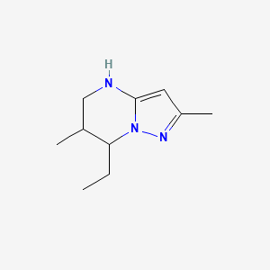 molecular formula C10H17N3 B13239879 7-Ethyl-2,6-dimethyl-4H,5H,6H,7H-pyrazolo[1,5-a]pyrimidine 