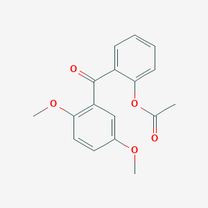 molecular formula C17H16O5 B1323988 2-(2,5-二甲氧基苯甲酰基)苯乙酸酯 CAS No. 890098-92-7