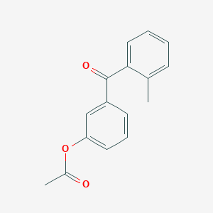 molecular formula C16H14O3 B1323994 3-乙酰氧基-2'-甲基二苯甲酮 CAS No. 890099-30-6