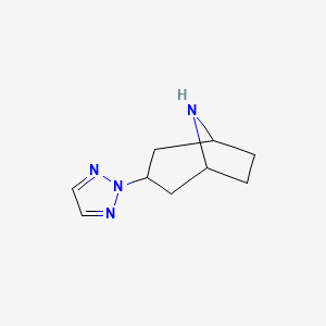 molecular formula C9H14N4 B13239942 3-(2H-1,2,3-Triazol-2-yl)-8-azabicyclo[3.2.1]octane 