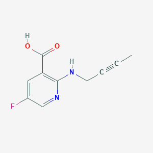 molecular formula C10H9FN2O2 B13239980 2-[(But-2-yn-1-yl)amino]-5-fluoropyridine-3-carboxylic acid 