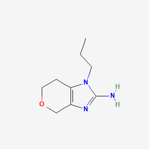 molecular formula C9H15N3O B13240006 1-Propyl-1H,4H,6H,7H-pyrano[3,4-d]imidazol-2-amine 