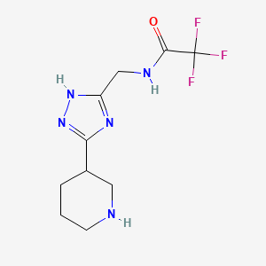 2,2,2-Trifluoro-N-{[3-(piperidin-3-yl)-1H-1,2,4-triazol-5-yl]methyl}acetamide