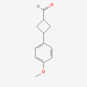 3-(4-Methoxyphenyl)cyclobutane-1-carbaldehyde