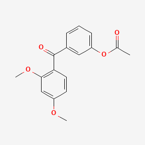 molecular formula C17H16O5 B1324006 3-乙酰氧基-2',4'-二甲氧基苯甲酮 CAS No. 109251-36-7