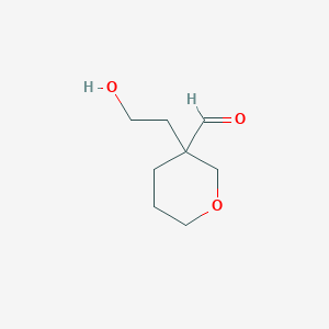 3-(2-Hydroxyethyl)oxane-3-carbaldehyde