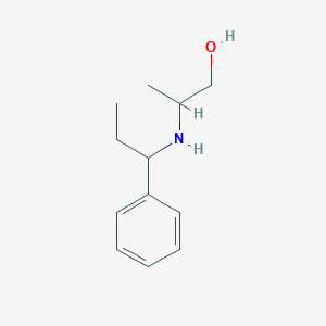 molecular formula C12H19NO B13240068 2-[(1-Phenylpropyl)amino]propan-1-ol 