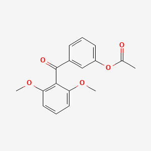 molecular formula C17H16O5 B1324008 3-乙酰氧基-2',6'-二甲氧基苯甲酮 CAS No. 890100-40-0