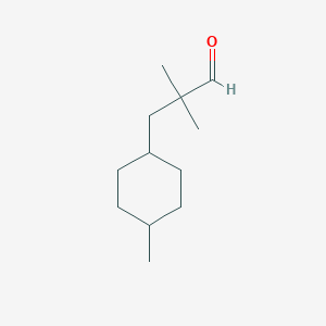 molecular formula C12H22O B13240080 2,2-Dimethyl-3-(4-methylcyclohexyl)propanal 