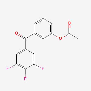 B1324011 3-Acetoxy-3',4',5'-trifluorobenzophenone CAS No. 890099-23-7