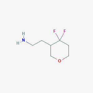 2-(4,4-Difluorooxan-3-yl)ethan-1-amine