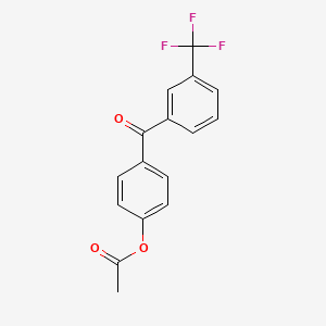 B1324013 4-Acetoxy-3'-trifluoromethylbenzophenone CAS No. 890099-35-1