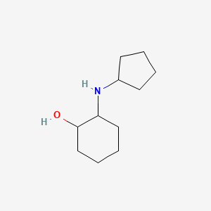 molecular formula C11H21NO B13240160 2-(Cyclopentylamino)cyclohexan-1-ol 