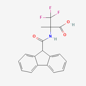 2-[(9H-Fluoren-9-yl)formamido]-3,3,3-trifluoro-2-methylpropanoic acid