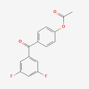 B1324021 4-Acetoxy-3',5'-difluorobenzophenone CAS No. 890100-05-7