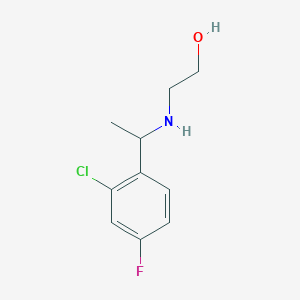 2-{[1-(2-Chloro-4-fluorophenyl)ethyl]amino}ethan-1-ol