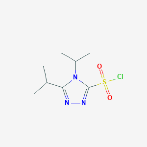 Bis(propan-2-YL)-4H-1,2,4-triazole-3-sulfonyl chloride