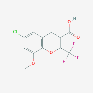 6-Chloro-8-methoxy-2-(trifluoromethyl)-3,4-dihydro-2H-1-benzopyran-3-carboxylic acid