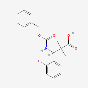 3-{[(Benzyloxy)carbonyl]amino}-3-(2-fluorophenyl)-2,2-dimethylpropanoic acid