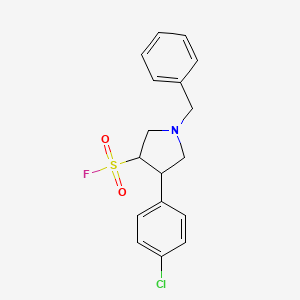 1-Benzyl-4-(4-chlorophenyl)pyrrolidine-3-sulfonyl fluoride