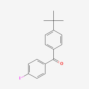 molecular formula C17H17IO B1324032 4-叔丁基-4'-碘基苯甲酮 CAS No. 951889-83-1