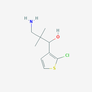 3-Amino-1-(2-chlorothiophen-3-yl)-2,2-dimethylpropan-1-ol