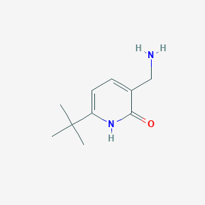 molecular formula C10H16N2O B13240357 3-(Aminomethyl)-6-tert-butyl-1,2-dihydropyridin-2-one 