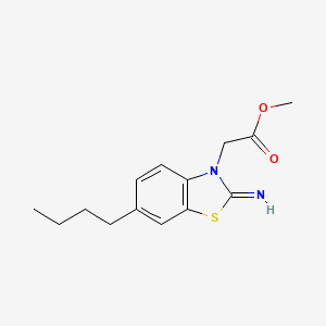 Methyl 2-(6-butyl-2-imino-2,3-dihydro-1,3-benzothiazol-3-yl)acetate