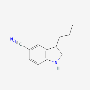 3-Propyl-2,3-dihydro-1H-indole-5-carbonitrile