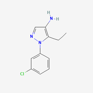 1-(3-Chlorophenyl)-5-ethyl-1H-pyrazol-4-amine