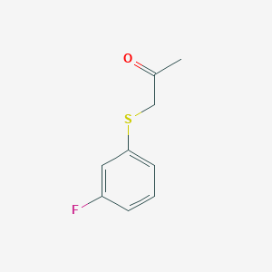 molecular formula C9H9FOS B13240504 1-[(3-Fluorophenyl)sulfanyl]propan-2-one 