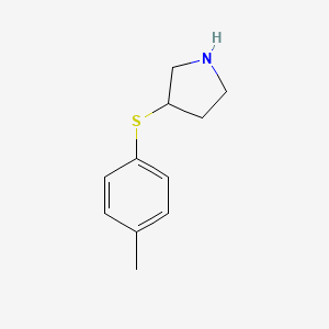 molecular formula C11H15NS B13240540 3-[(4-Methylphenyl)sulfanyl]pyrrolidine 