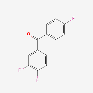 molecular formula C13H7F3O B1324055 3,4,4'-三氟基苯甲酮 CAS No. 951885-88-4