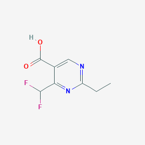 molecular formula C8H8F2N2O2 B13240599 4-(Difluoromethyl)-2-ethylpyrimidine-5-carboxylic acid 