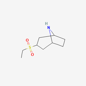 molecular formula C9H17NO2S B13240639 3-(Ethanesulfonyl)-8-azabicyclo[3.2.1]octane 