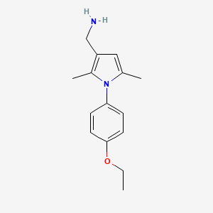 molecular formula C15H20N2O B13240665 ([1-(4-Ethoxyphenyl)-2,5-dimethyl-1H-pyrrol-3-YL]methyl)amine 