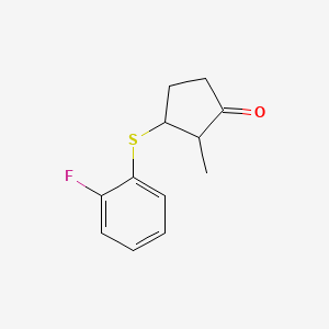 3-[(2-Fluorophenyl)sulfanyl]-2-methylcyclopentan-1-one