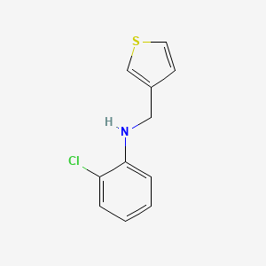 molecular formula C11H10ClNS B13240691 2-chloro-N-(thiophen-3-ylmethyl)aniline 