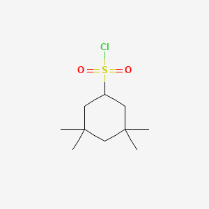 molecular formula C10H19ClO2S B13240699 3,3,5,5-Tetramethylcyclohexane-1-sulfonyl chloride 