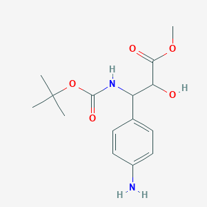 Methyl 3-(4-aminophenyl)-3-{[(tert-butoxy)carbonyl]amino}-2-hydroxypropanoate