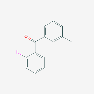 molecular formula C14H11IO B1324073 2-碘-3'-甲基二苯甲酮 CAS No. 951887-33-5