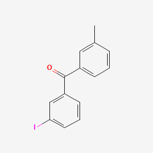 molecular formula C14H11IO B1324074 3-碘-3'-甲基苯甲酮 CAS No. 951887-36-8