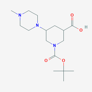 1-[(tert-Butoxy)carbonyl]-5-(4-methylpiperazin-1-yl)piperidine-3-carboxylic acid