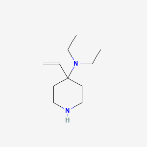 molecular formula C11H22N2 B13240748 4-Ethenyl-N,N-diethylpiperidin-4-amine 