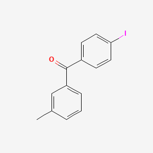 molecular formula C14H11IO B1324075 4-碘-3'-甲基二苯甲酮 CAS No. 951887-39-1